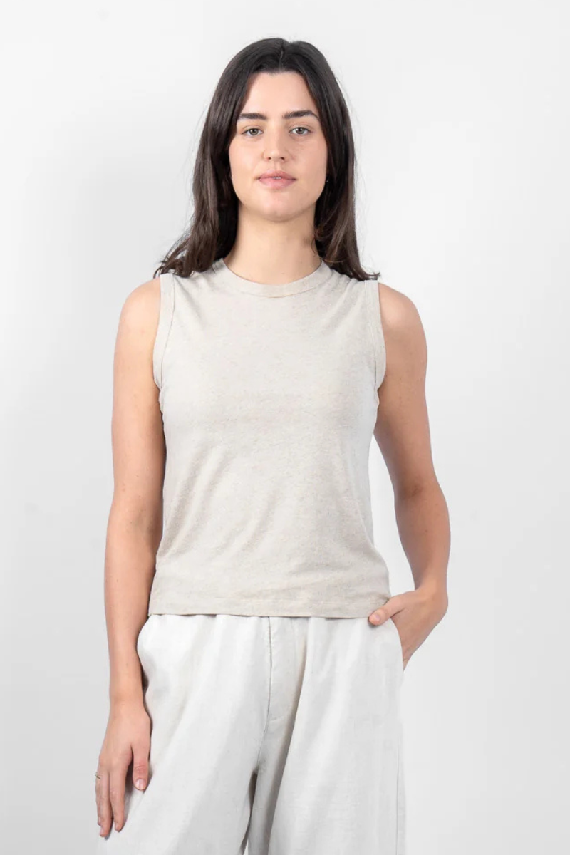 Maud Dainty | Violet Singlet Top | Hessian