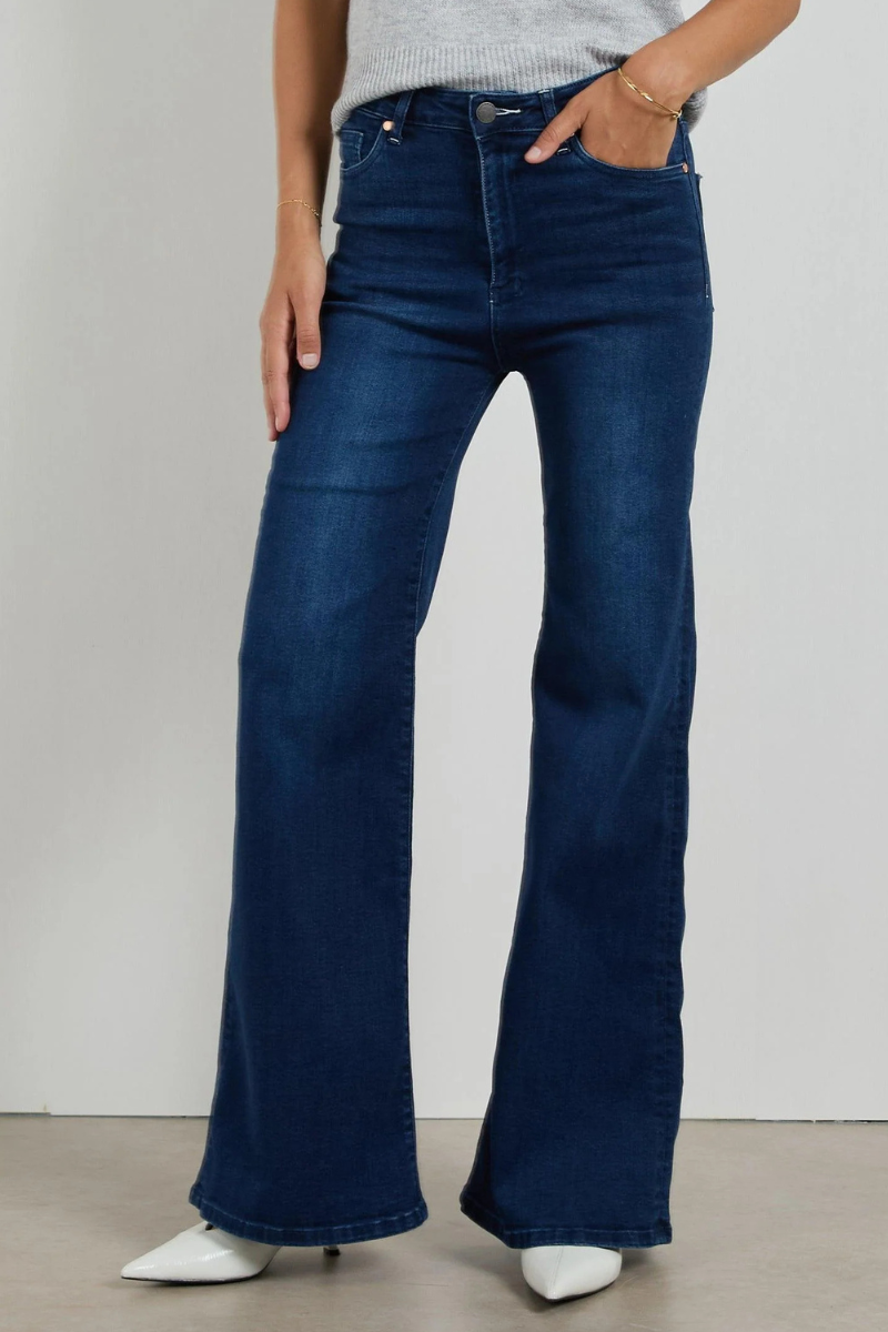 Dricoper | Hunter Wide Leg Jeans | Indigo Blue