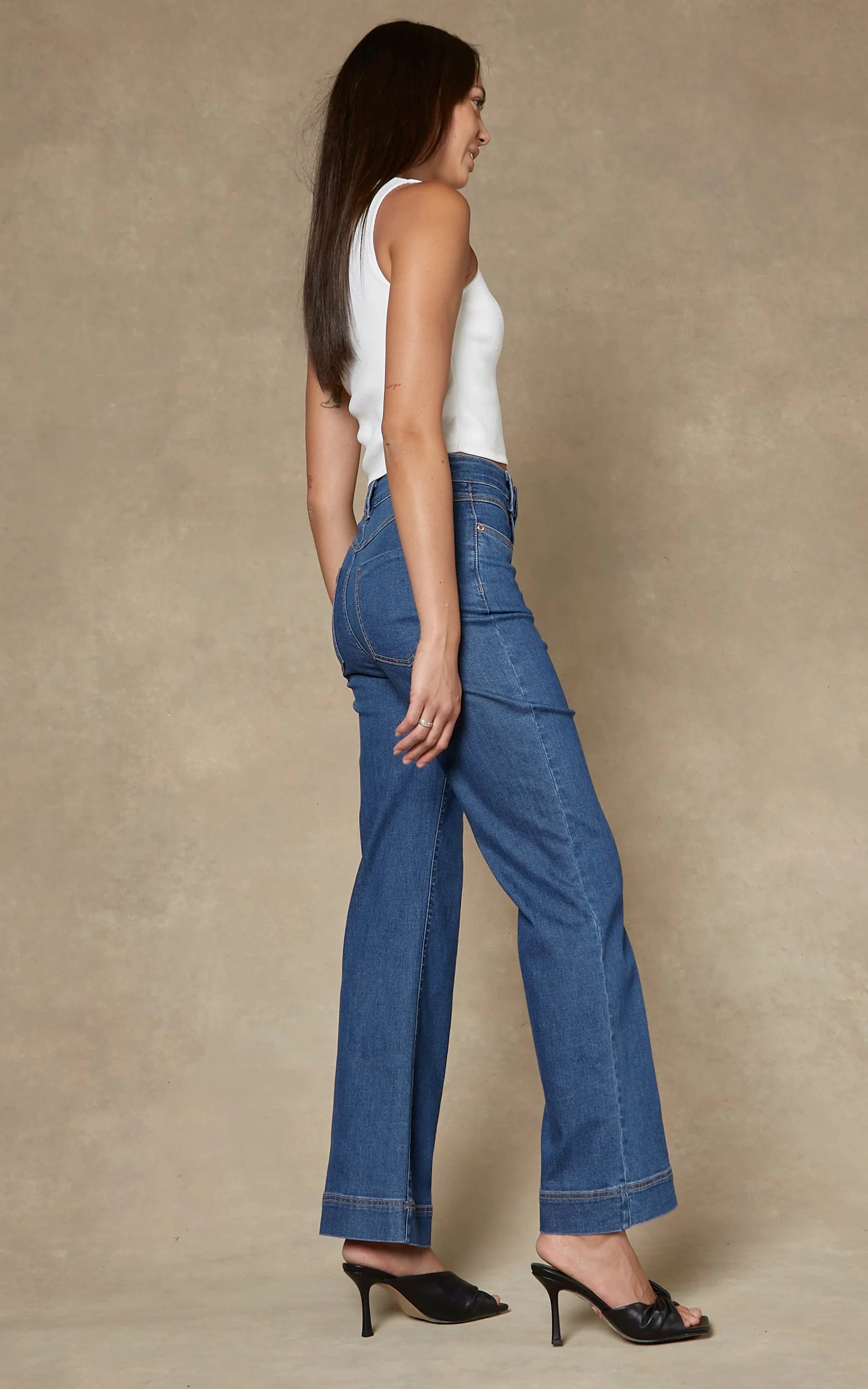 Dricoper - Maarte Blue Wide Leg Jeans