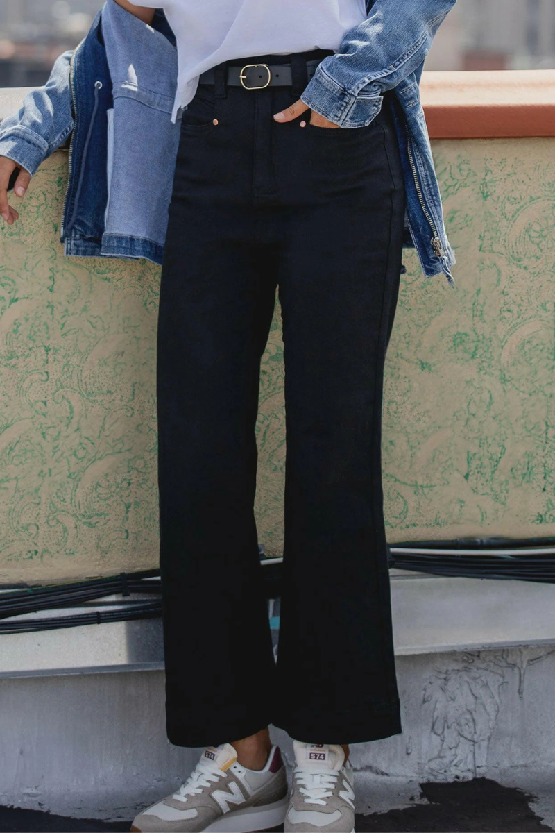 Dricoper | Maarte Wide Leg Jeans | Black