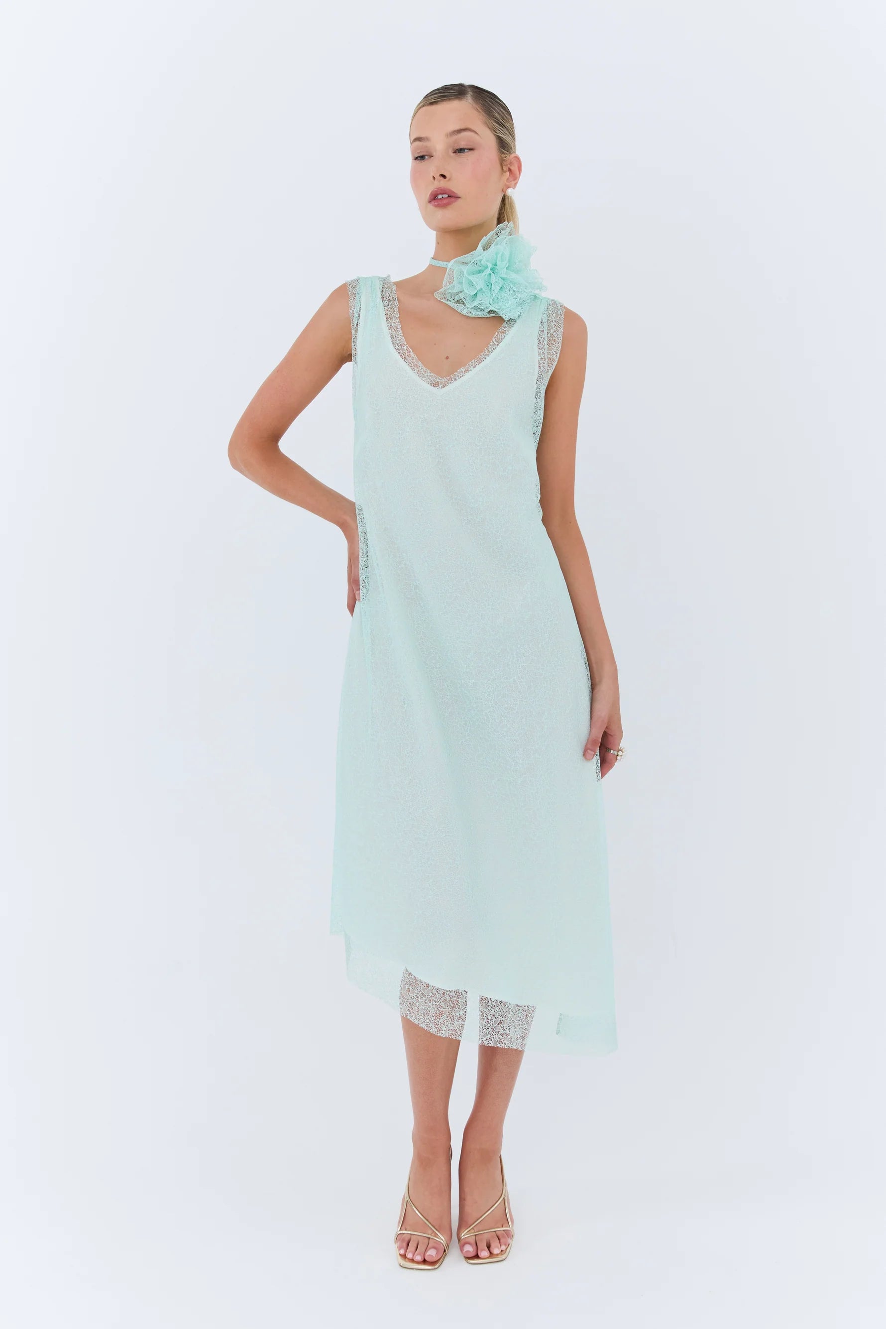 Eder by Anna | Clarice Dress | Aqua Lace