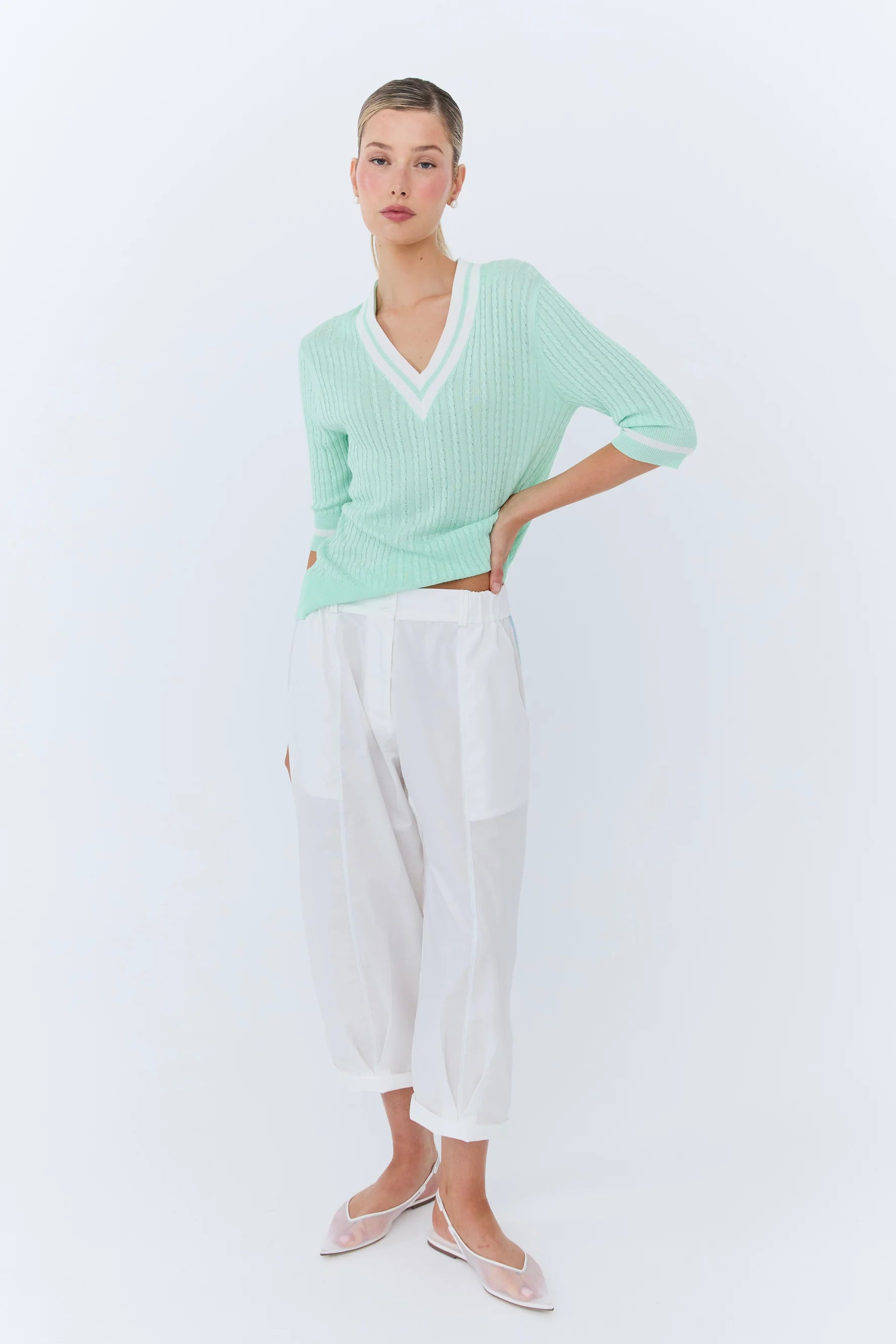 Eder by Anna | Michele Polo Knit | Mint