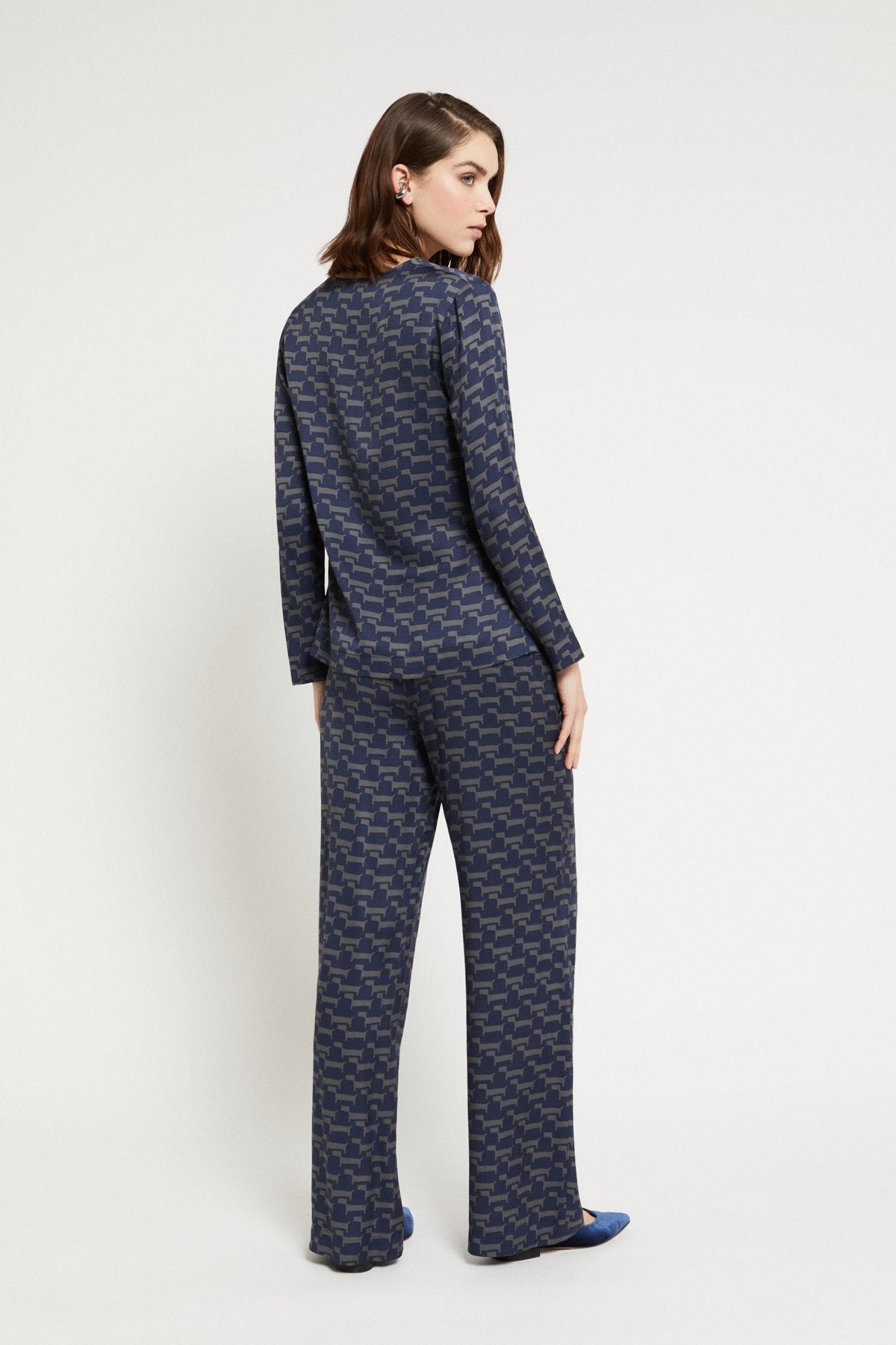 Ottod'Ame | Daschund Elastic Waisted Pants | Night