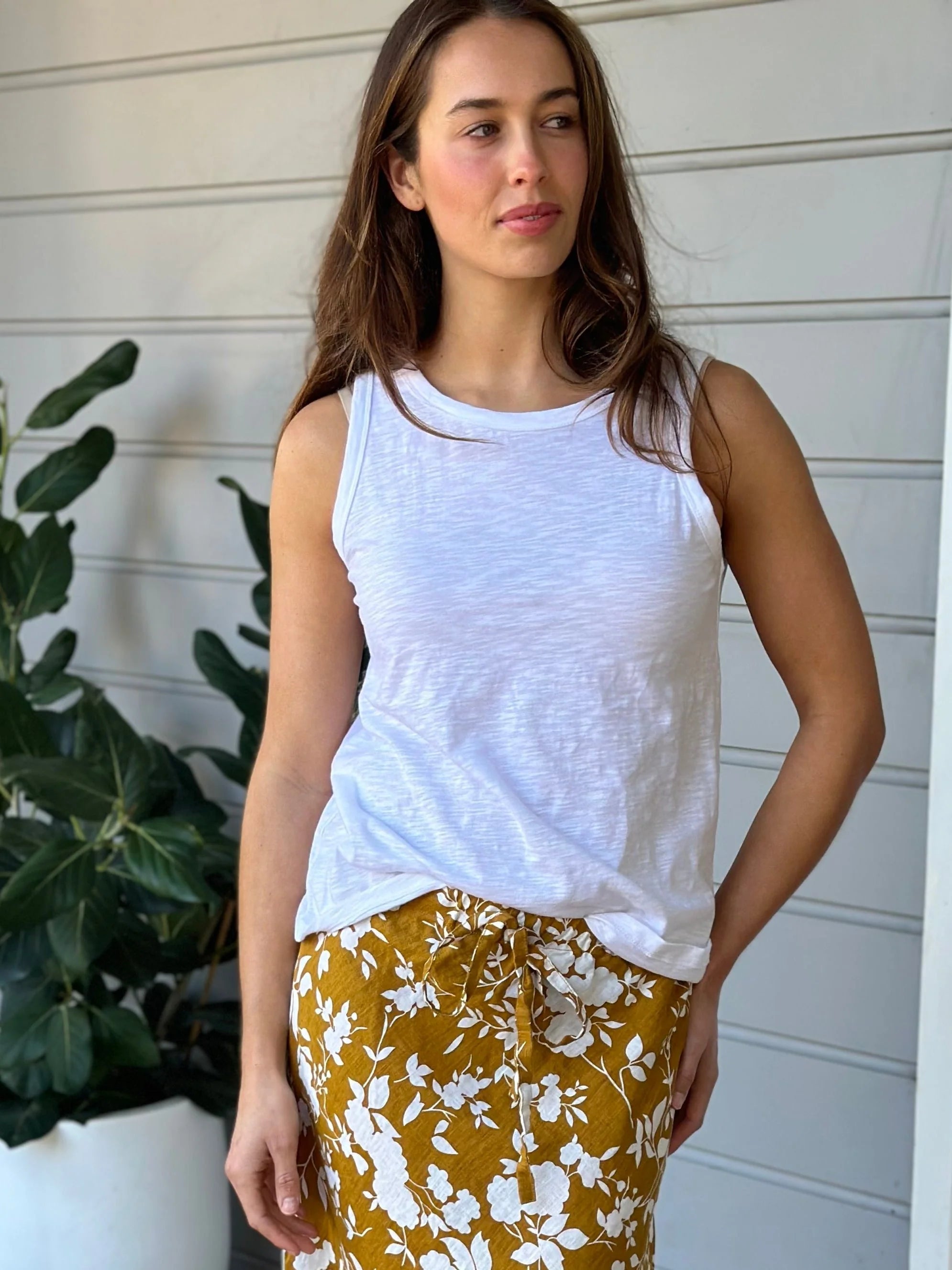 Frockk - Vera Tank Singlet Top - White