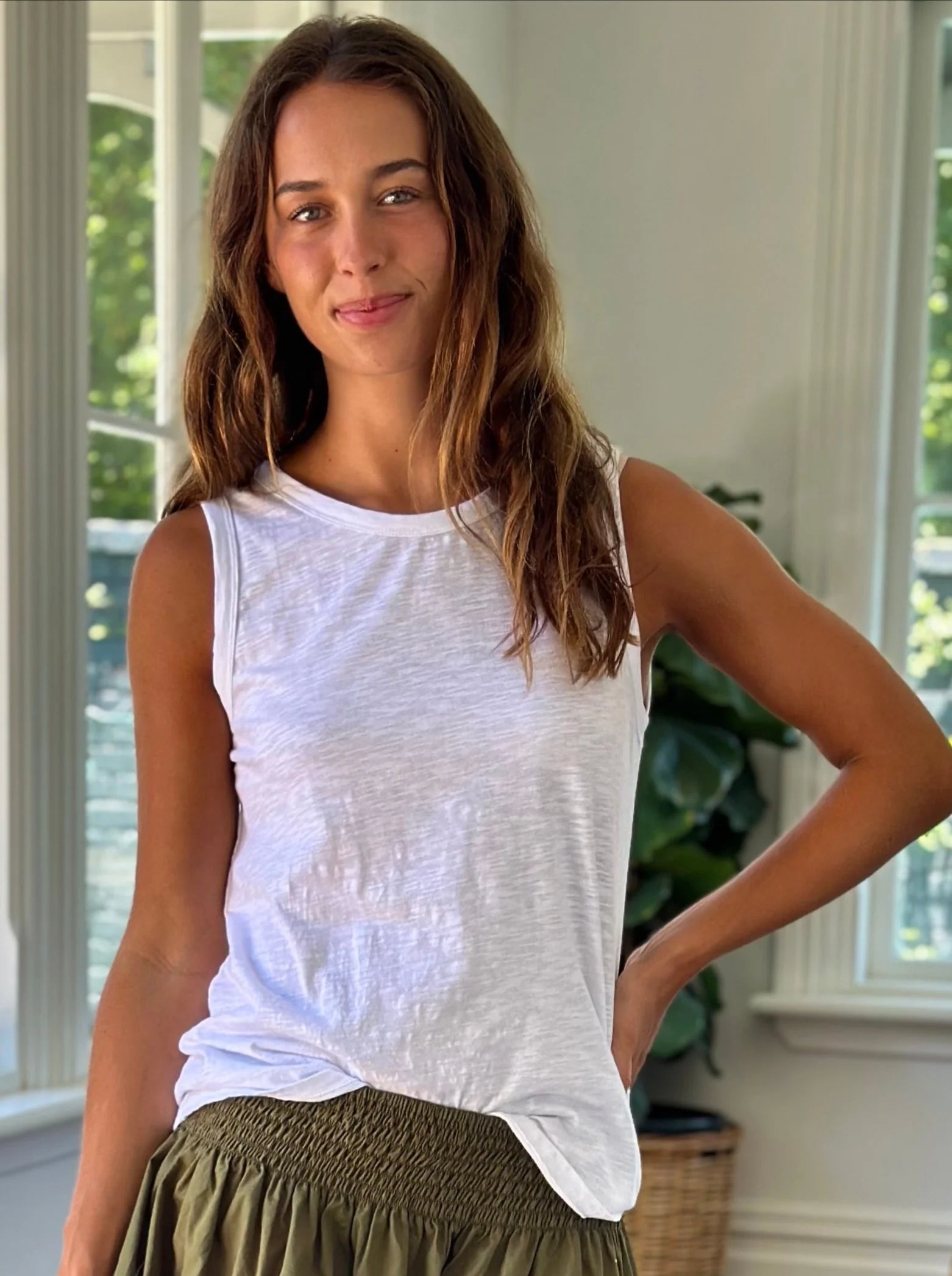 Frockk - Vera Tank Singlet Top - White