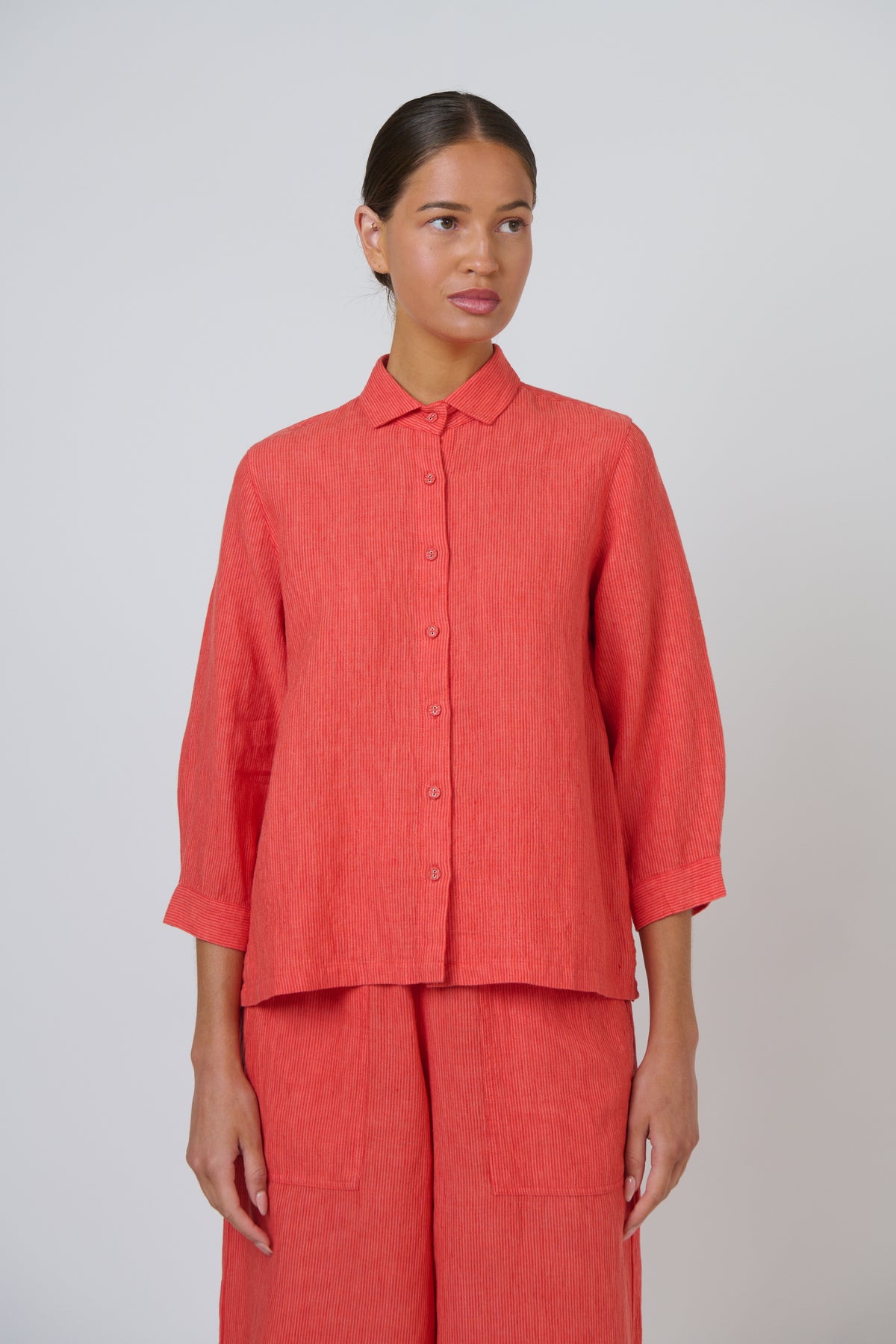 Naturals | 3/4 Sleeve Linen Top | Sunset Strip