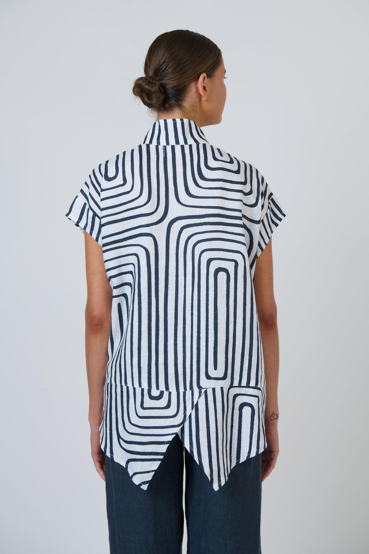 Naturals | Linen Button Through Top | Maze