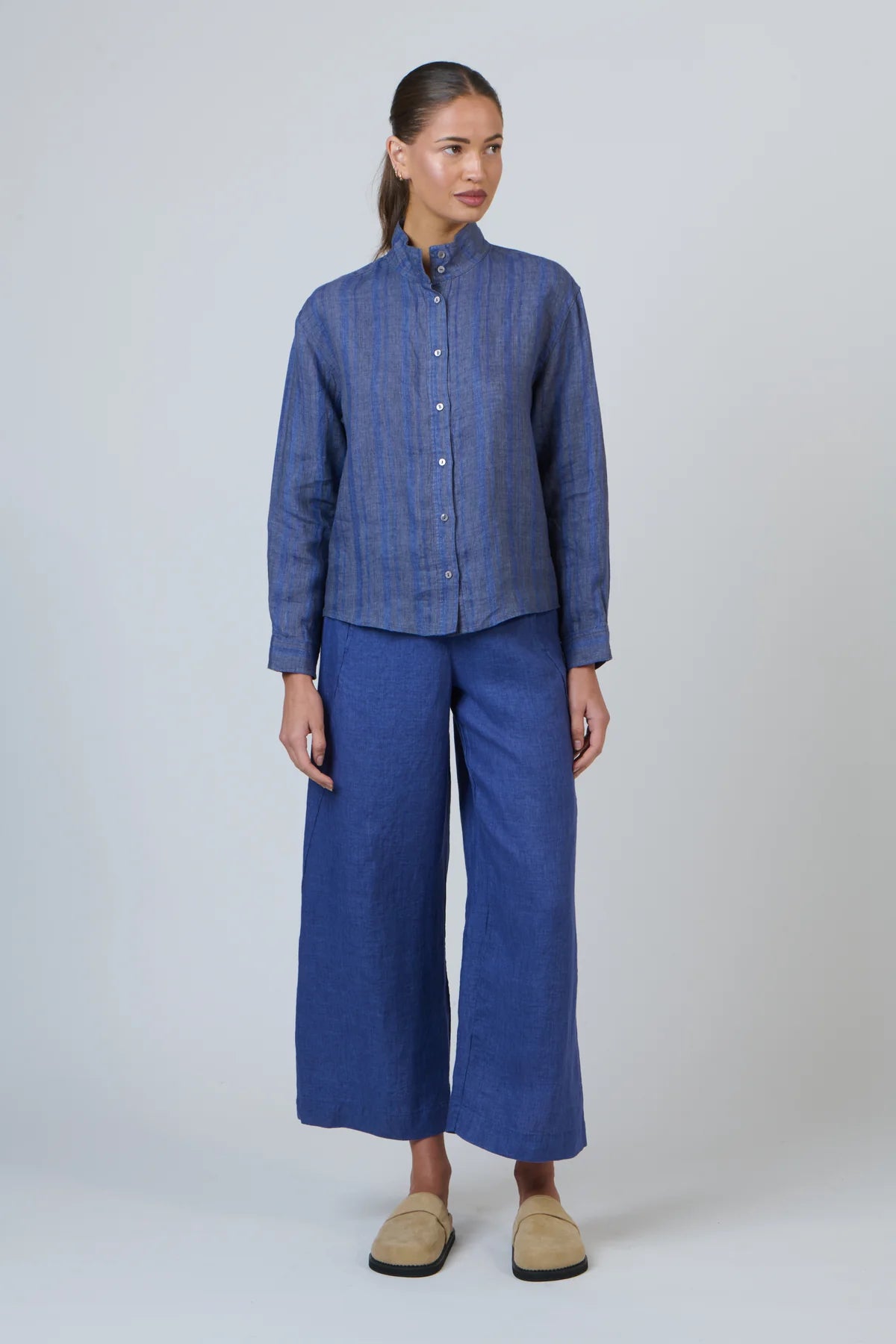 Naturals | Flat Front Pants with Internal Pocket | Placid