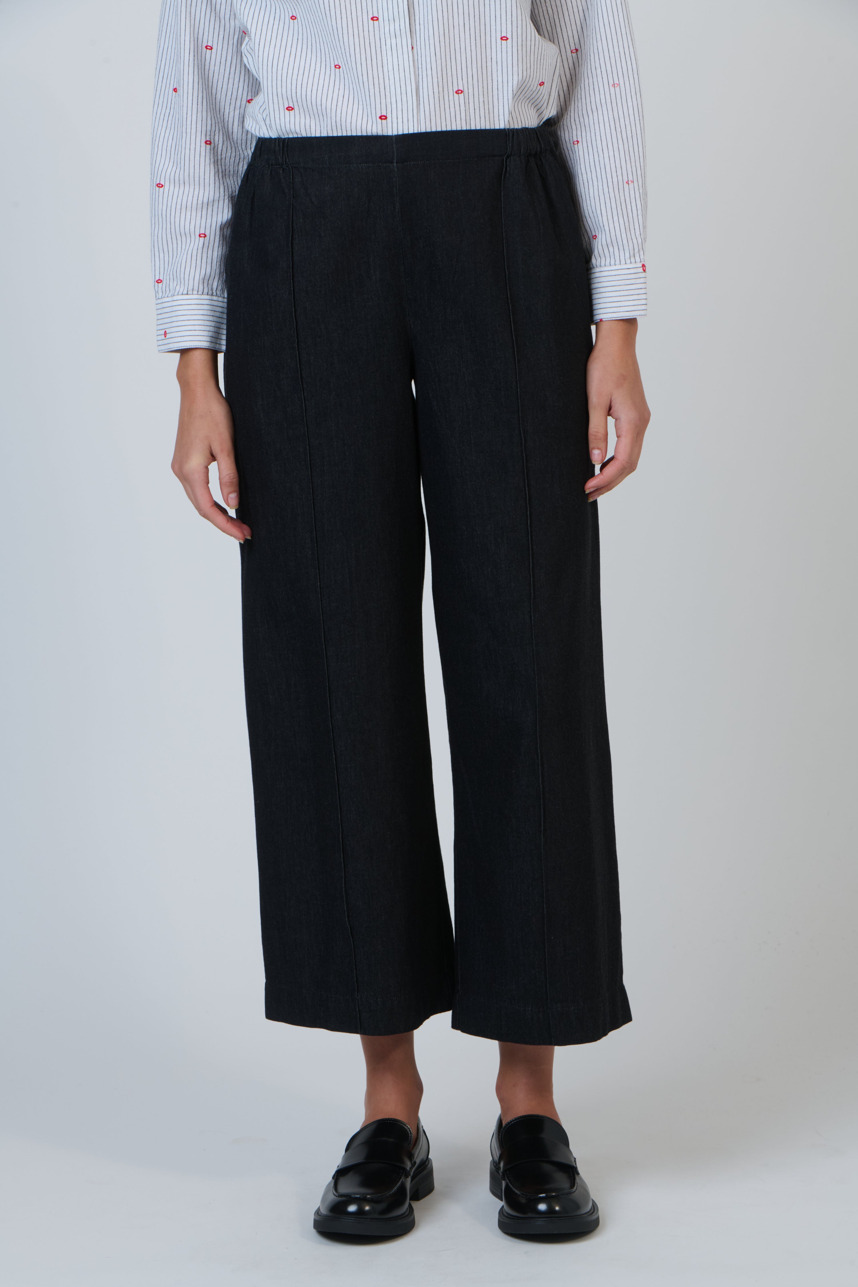 Naturals | High Waisted Pants with Front Seam | Bikie