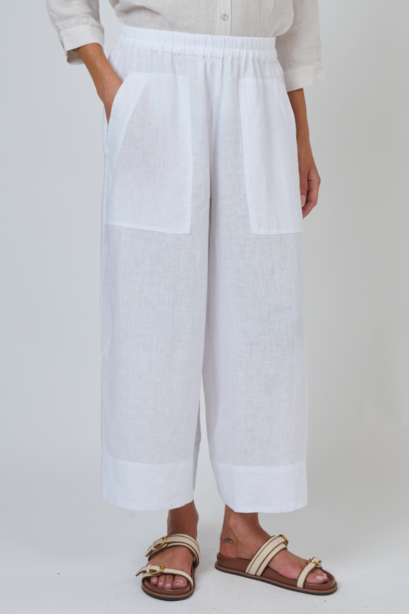 Naturals | Linen Pants | White