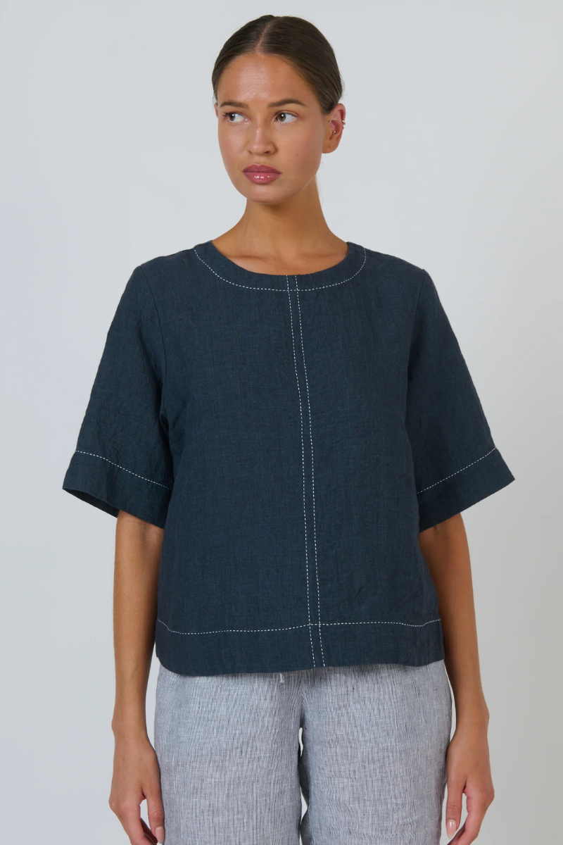 Naturals | Linen Top | Gunsmoke