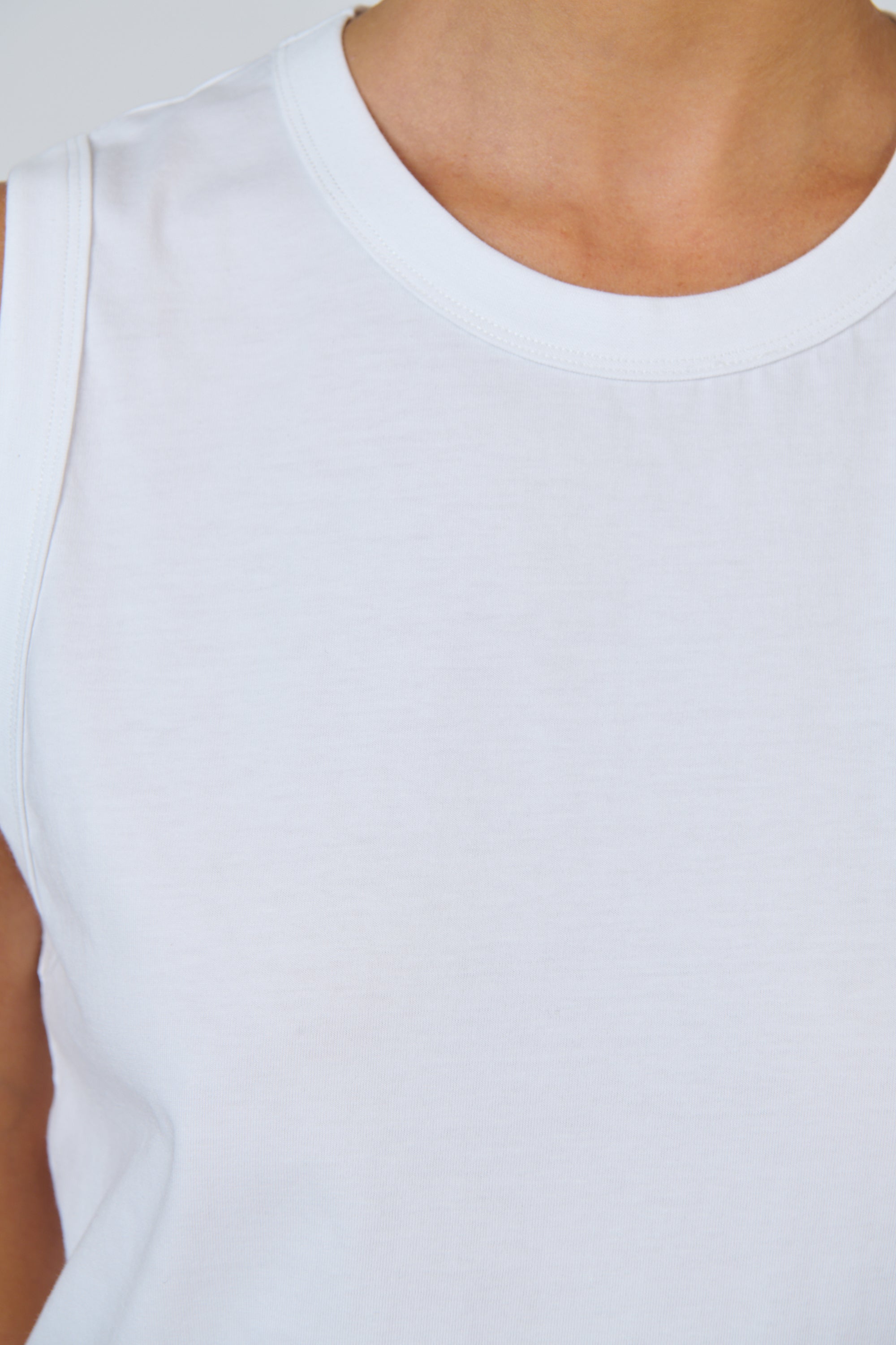 Naturals | Cotton Sleeveless Top | White