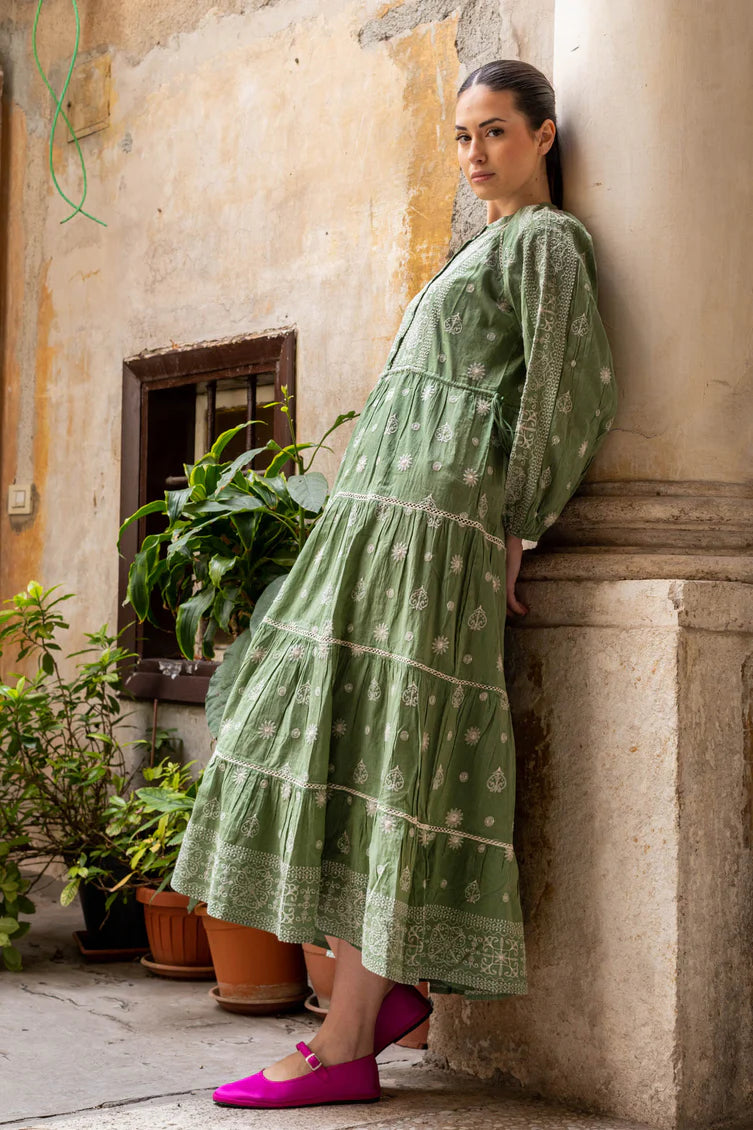 Maison Hotel | Sole Mio Caroline Dress | Moss