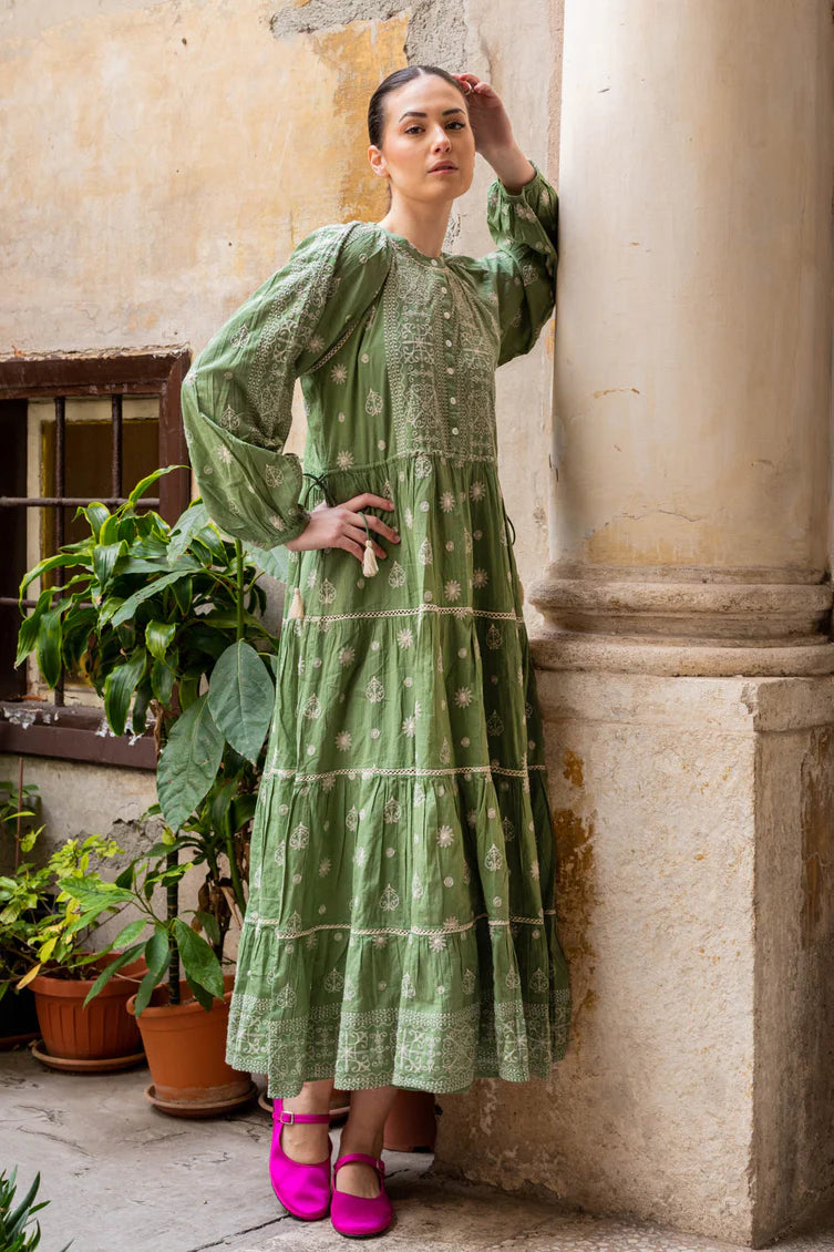 Maison Hotel | Sole Mio Caroline Dress | Moss