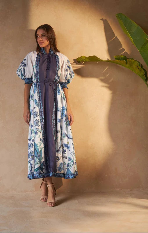 Inoa | Alka Dress | Flowers Blu