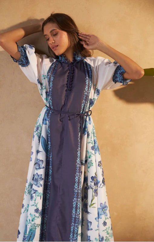 Inoa | Alka Dress | Flowers Blu