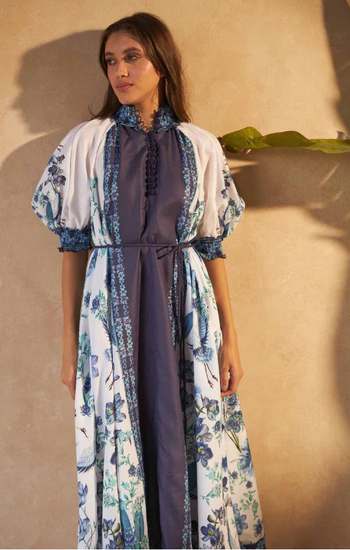 Inoa | Alka Dress | Flowers Blu