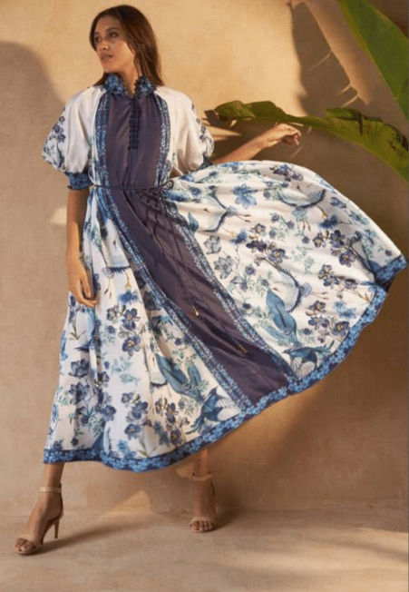 Inoa | Alka Dress | Flowers Blu