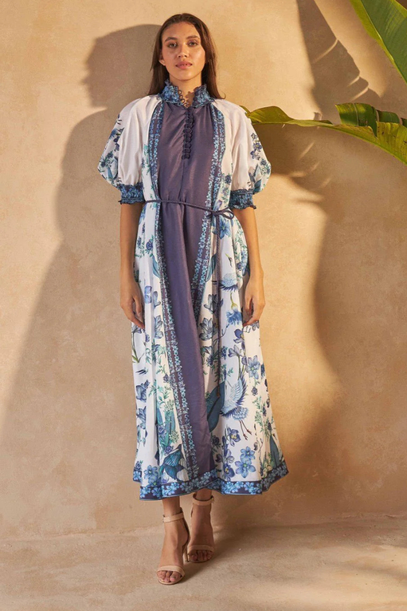 Inoa | Alka Dress | Flowers Blu