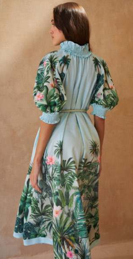 Inoa | Alka Dress | Palm Green