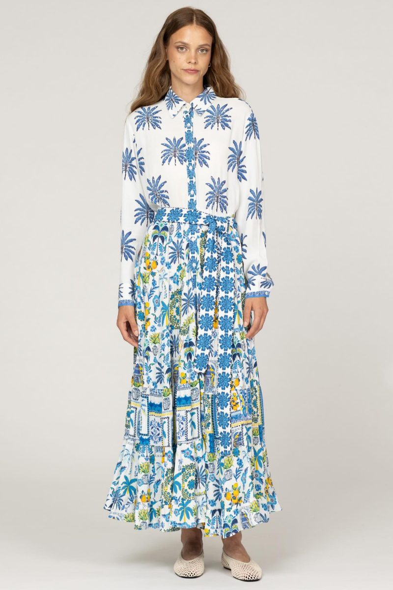 Inoa | Perorian Dress | Papier Colle-Light Blue