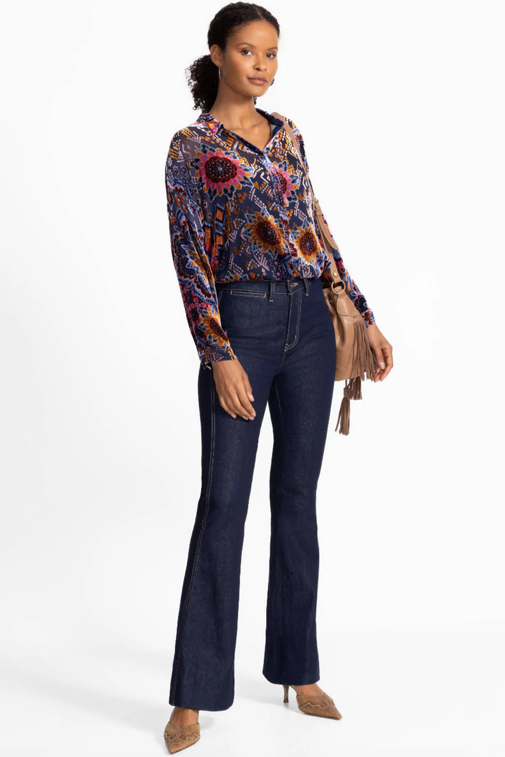 Johnny Was | The Oversized Burnout Audrey Shirt | Sisi Burnout