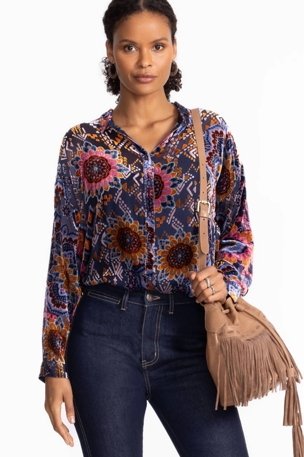 Johnny Was | The Oversized Burnout Audrey Shirt | Sisi Burnout