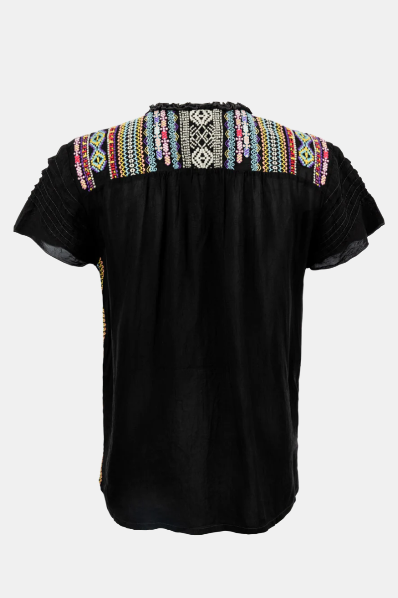 Johnny Was | Lafaret Blouse | Agnes Black