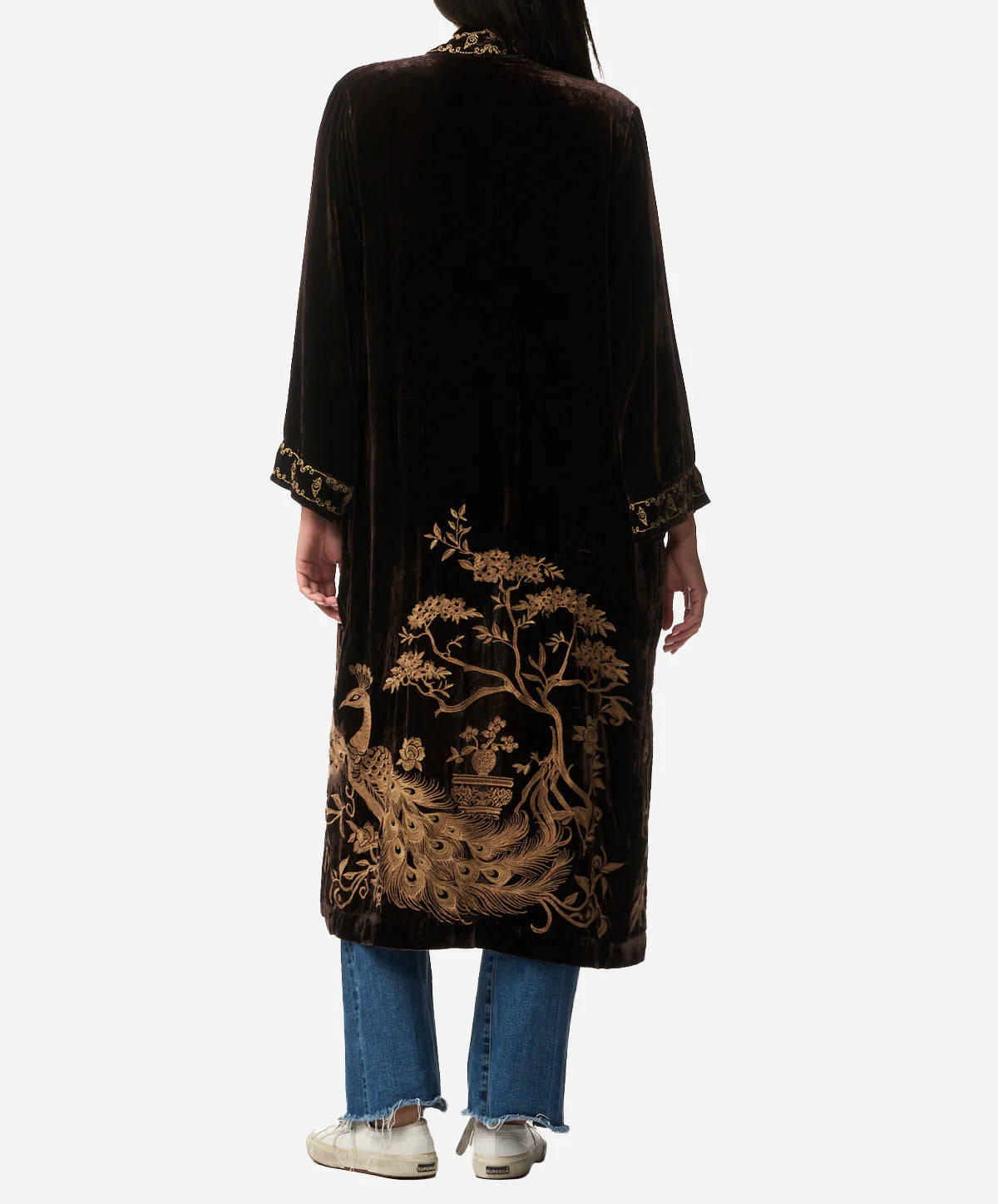 Johnny Was | Molly Velvet Kimono Coat | Chocolate