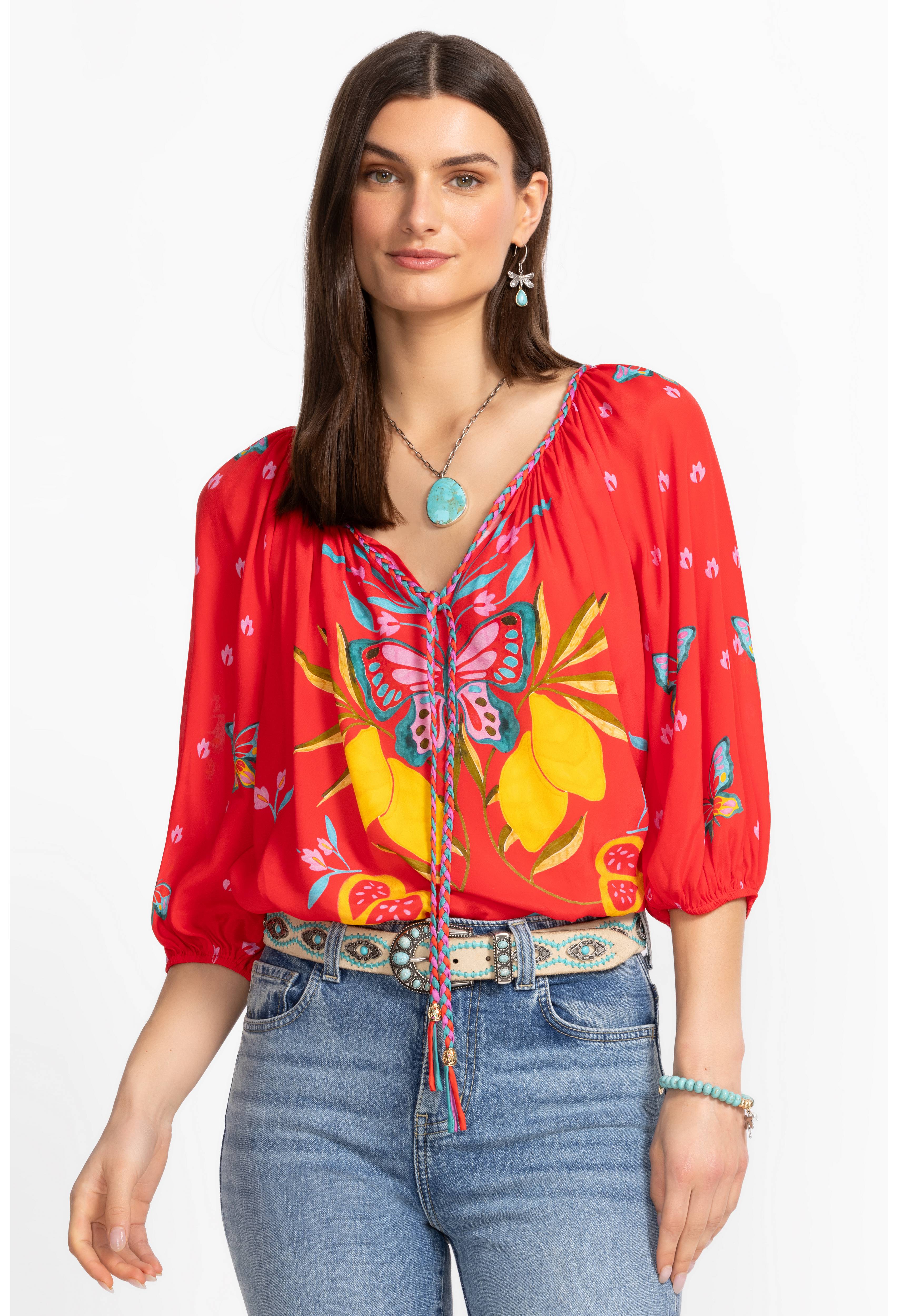 Johnny Was | Monaco Peasant Blouse | Ekaterina