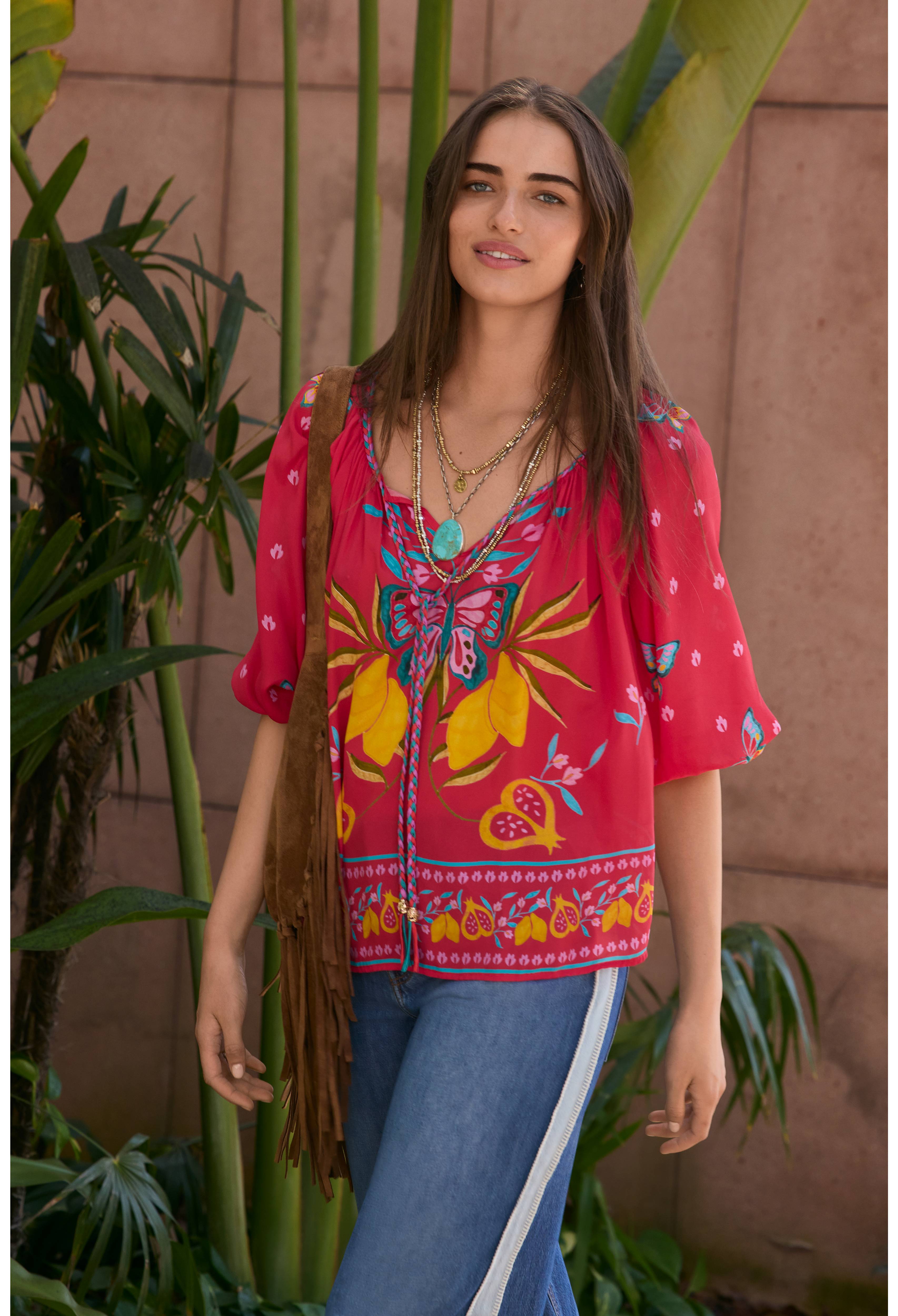 Johnny Was | Monaco Peasant Blouse | Ekaterina