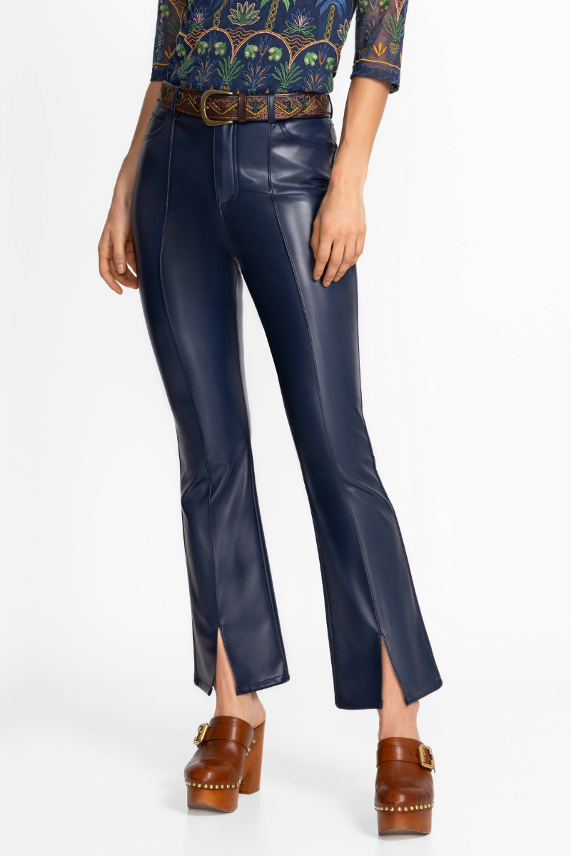 Johnny Was | Slit Flare Vegan Leather Pant | Addy
