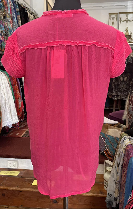 Johnny Was | Lafaret Blouse | Agnes Bougainvillea