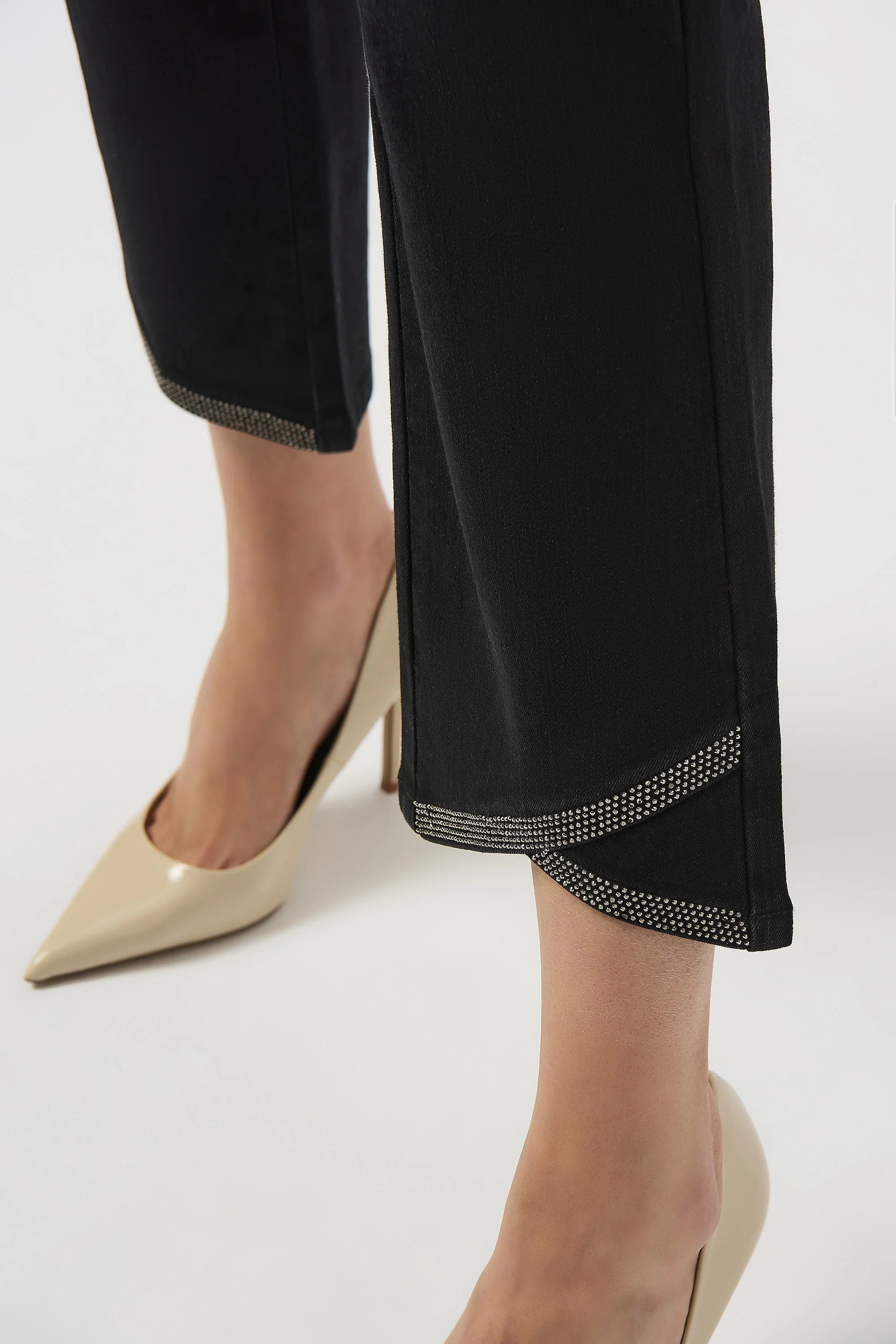 Joseph Ribkoff | Black Jeans with Diamanté Hem