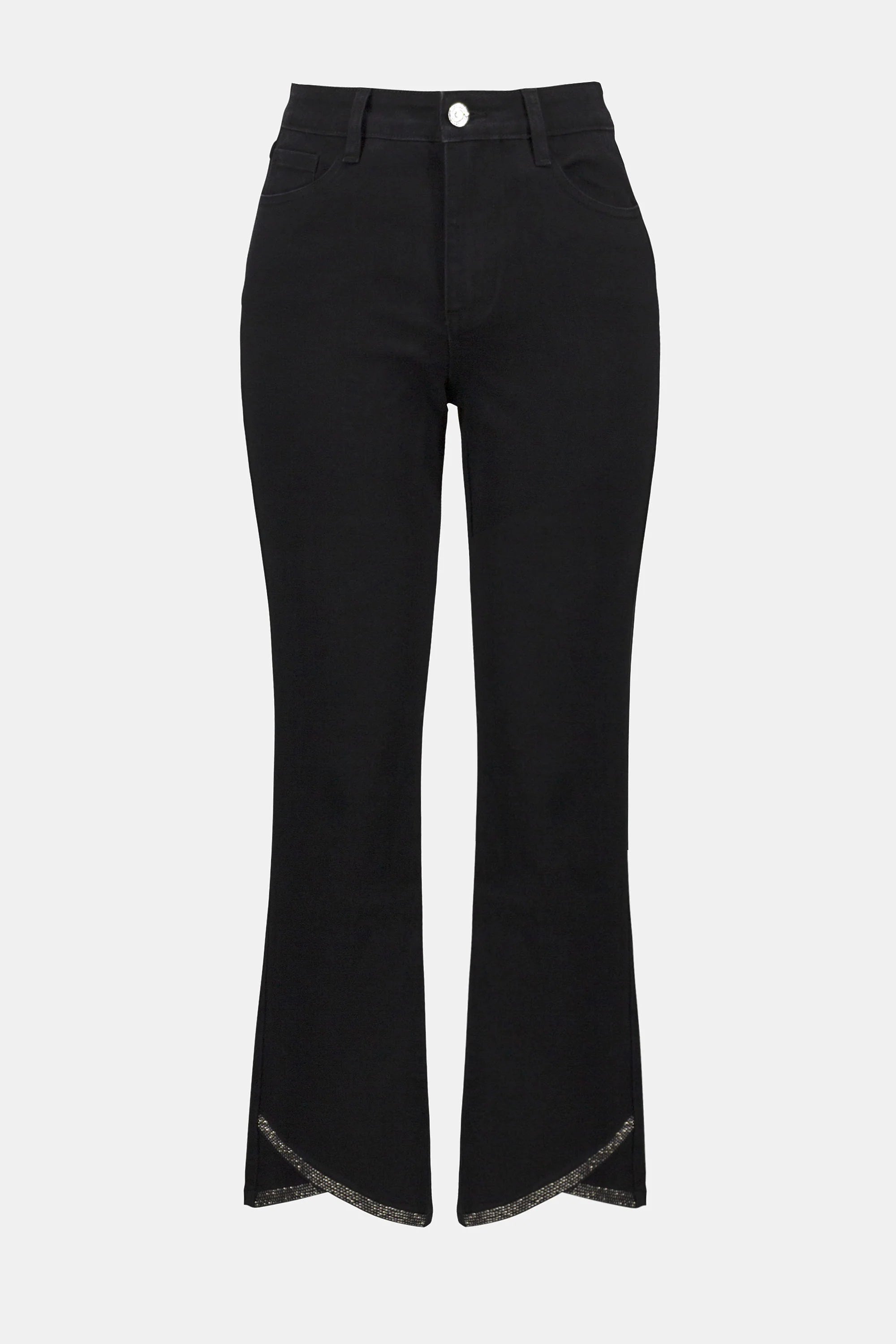 Joseph Ribkoff | Black Jeans with Diamanté Hem