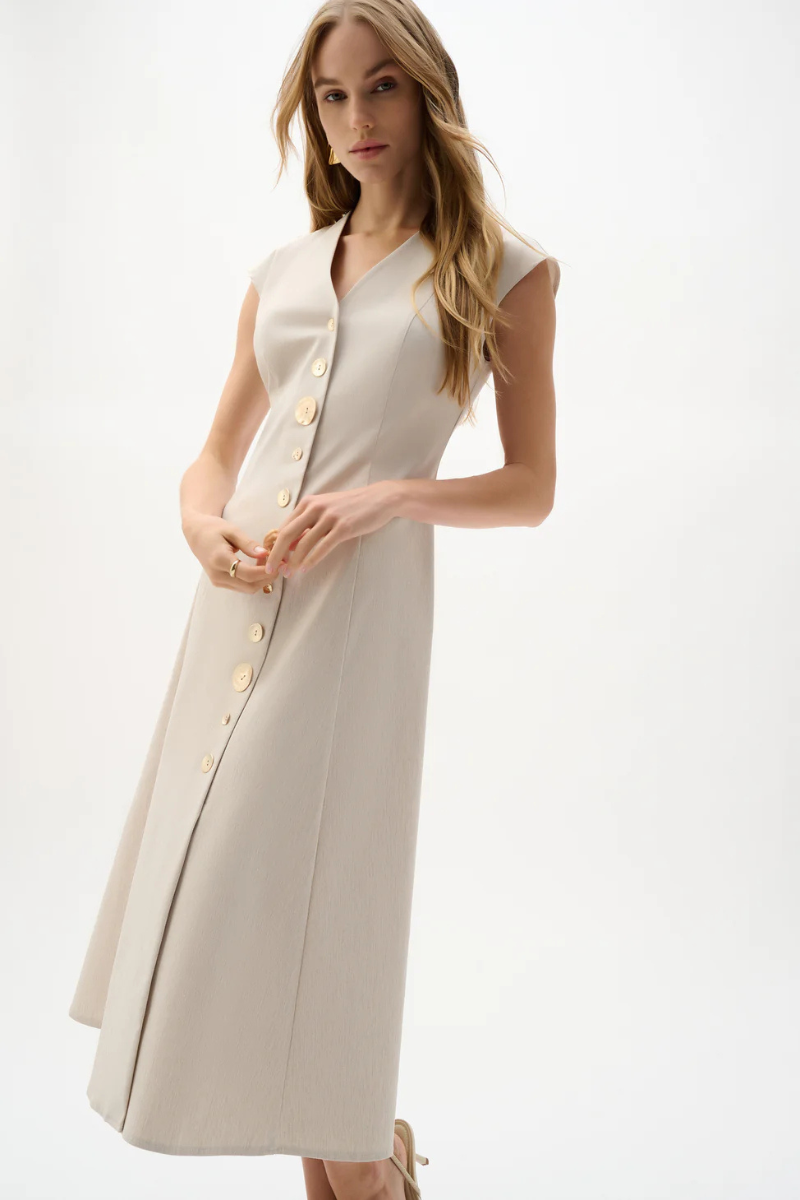 Joseph Ribkoff | Melange Fit & Flare Dress | Natural