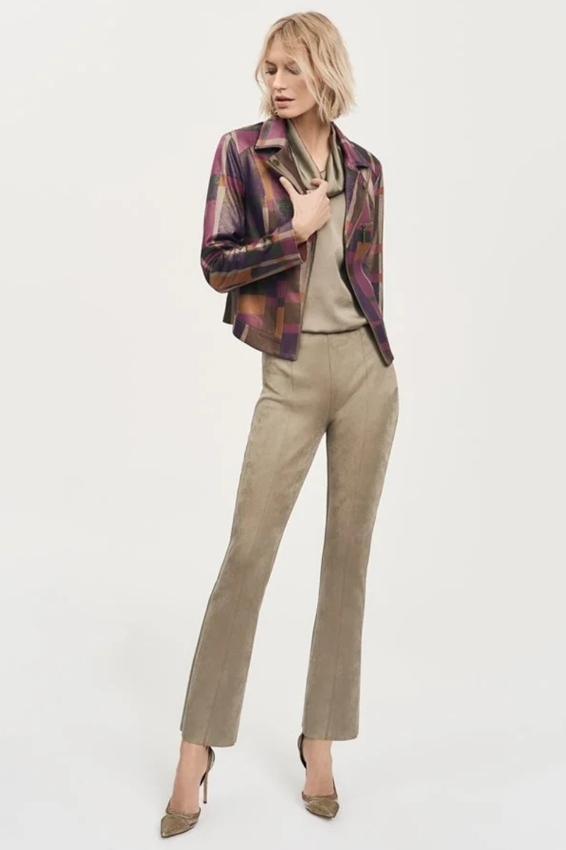 Joseph Ribkoff | Stretch Suede Flared Pants | Java