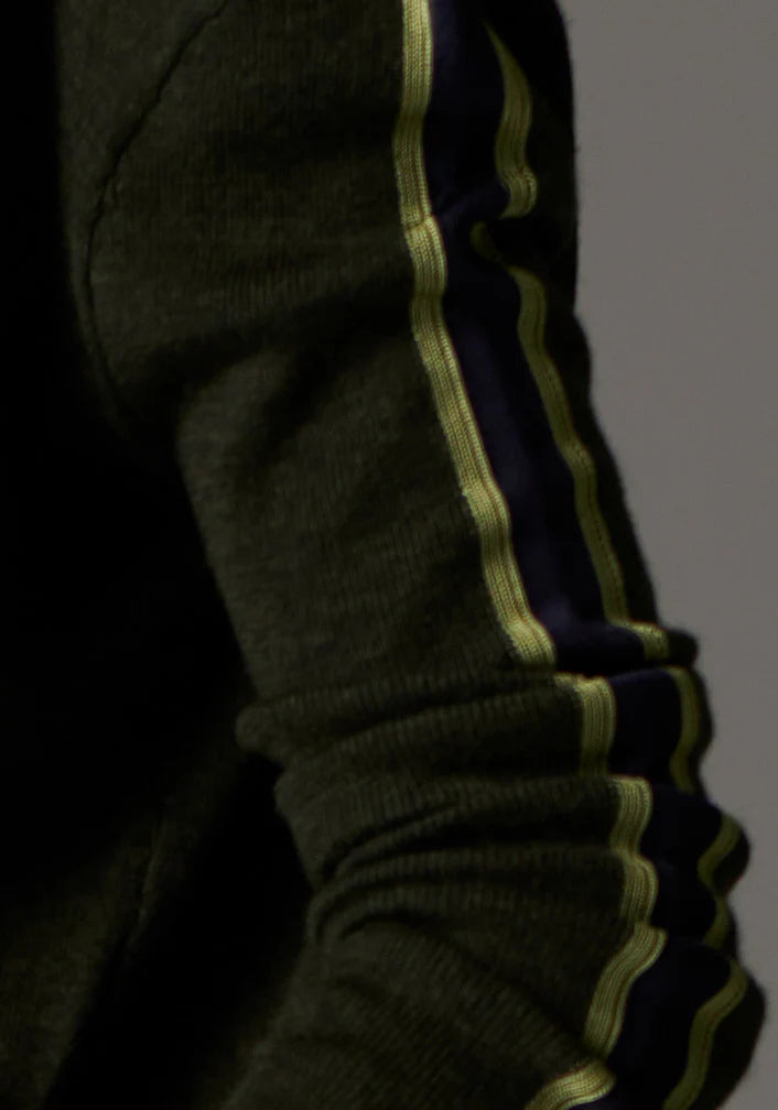 POL | Bennet Drape Back Knit | Khaki/Ink/Green