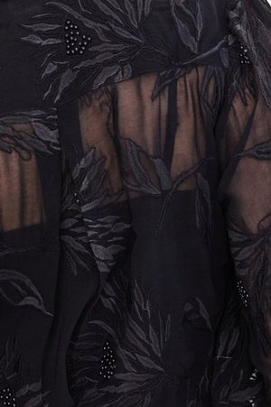 Kamare | Twilight Embroidery and Beading Silk Shirt | Black