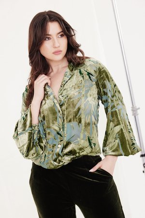 Kamare | Ilona Burnout Shirt | Palm