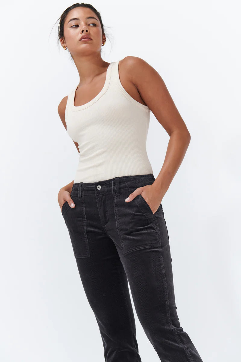 Kireina - Soho Cord Cropped - Grey