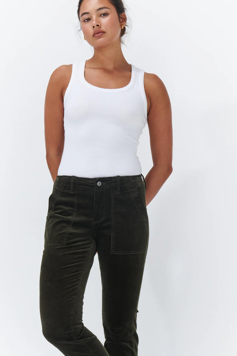 Kireina - Soho Cord Cropped - Khaki