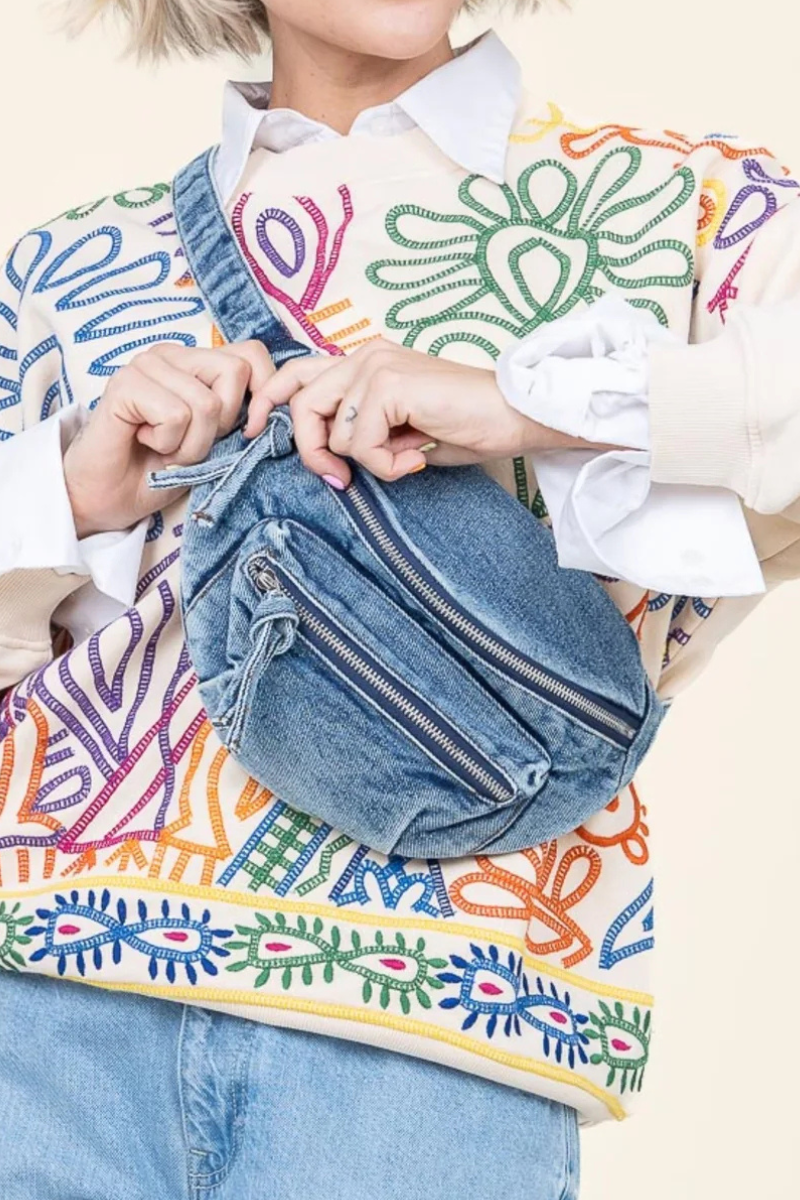 Lolly's Laundry | Holly Belt Bag | Washed Denim