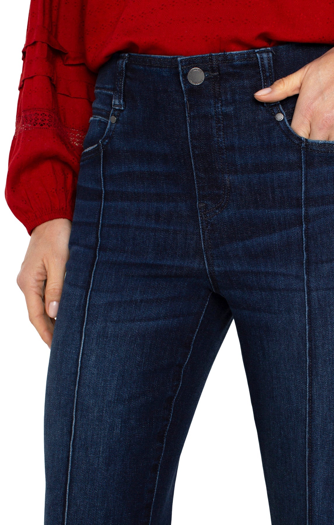 Liverpool Jeans | Gia Glider Flare with Pintucks Jean | Upland