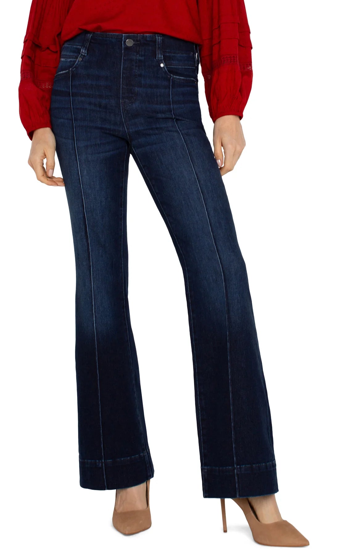 Liverpool Jeans | Gia Glider Flare with Pintucks Jean | Upland