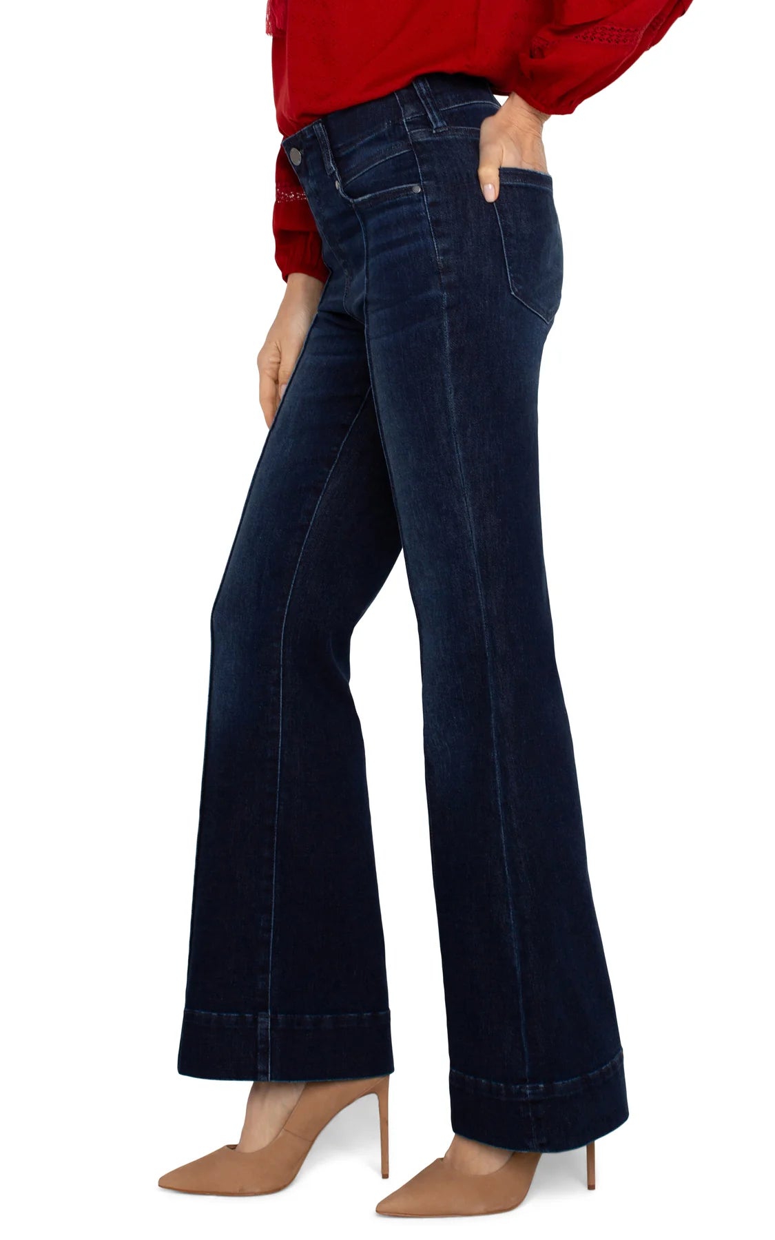 Liverpool Jeans | Gia Glider Flare with Pintucks Jean | Upland