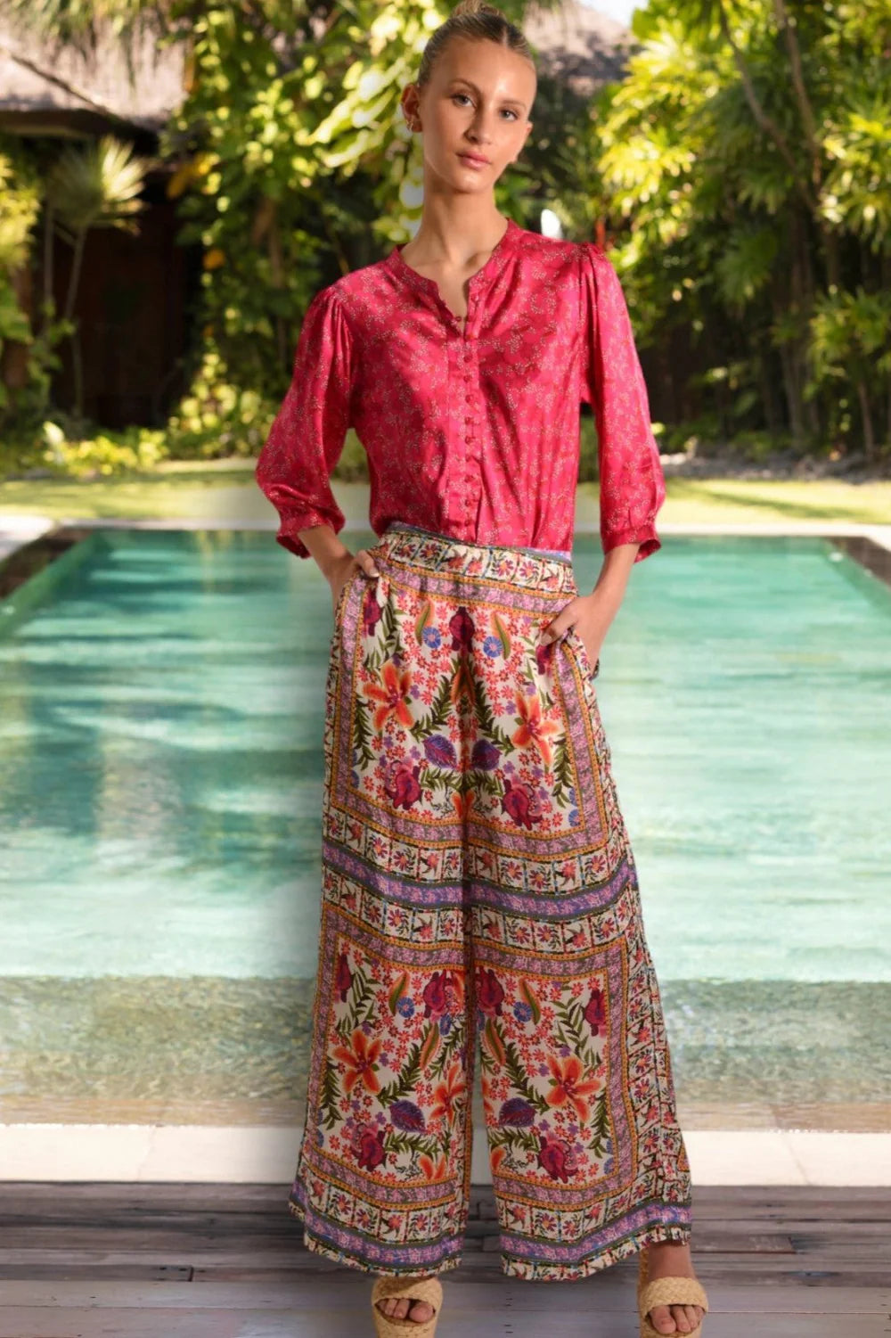 Lola | Palazzo Silk Pant | Tulleries Square