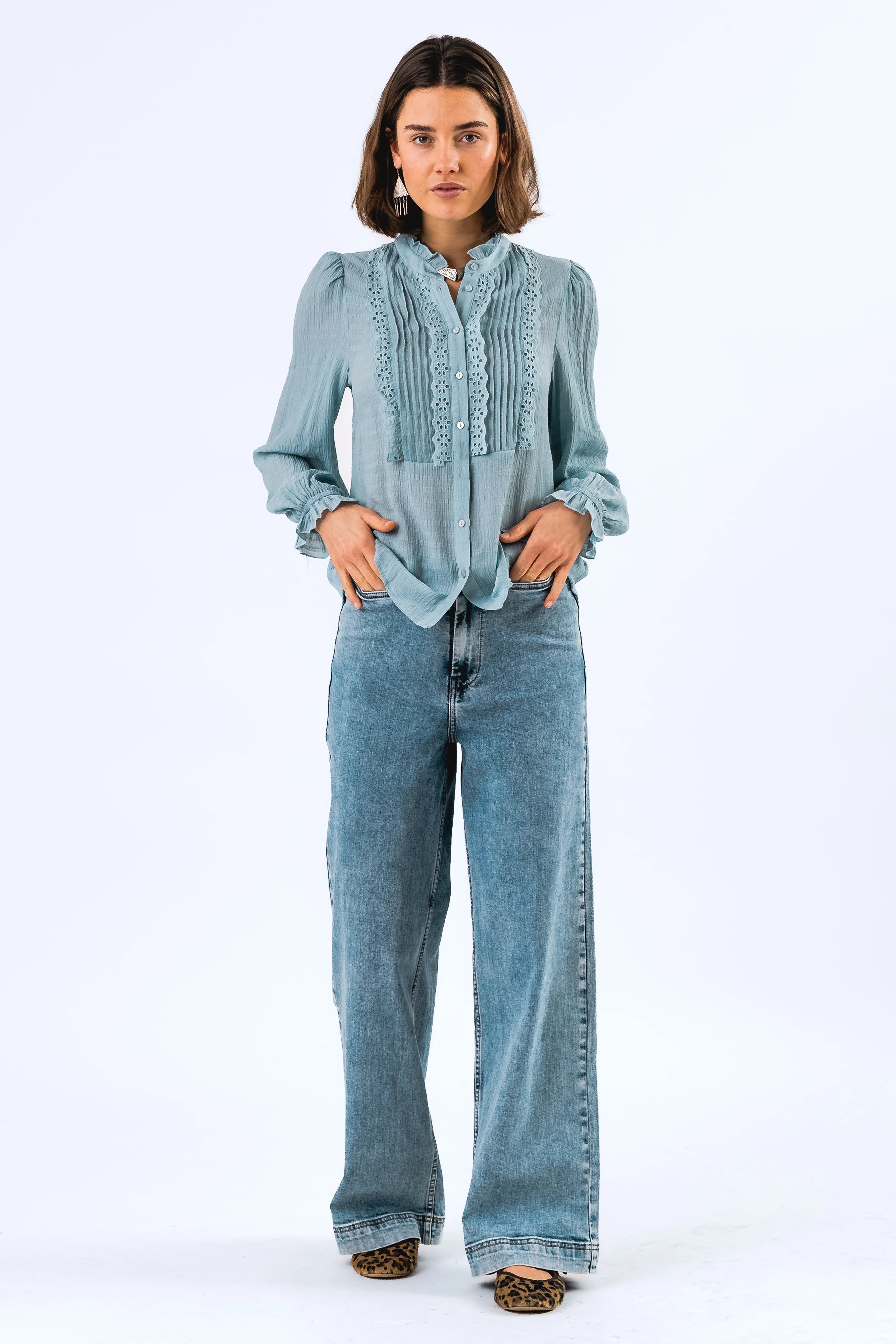 Lolly's Laundry | Ariel Shirt | Dusty Blue