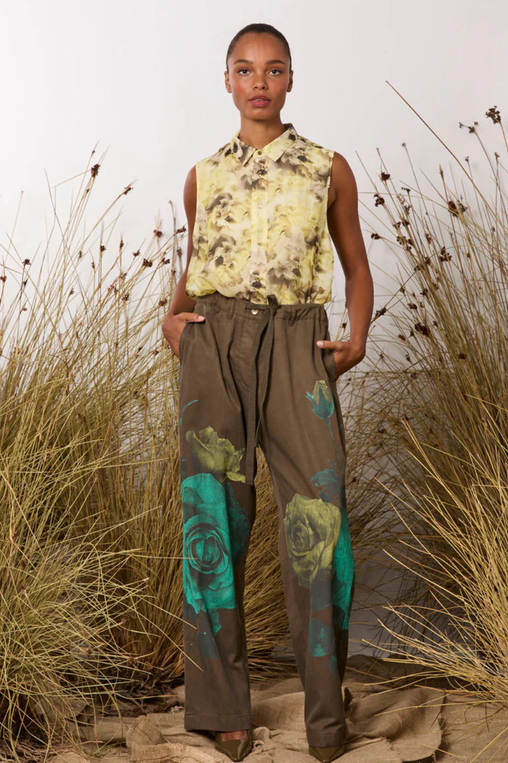 M A Dainty | Camo Roses Pants | Journal