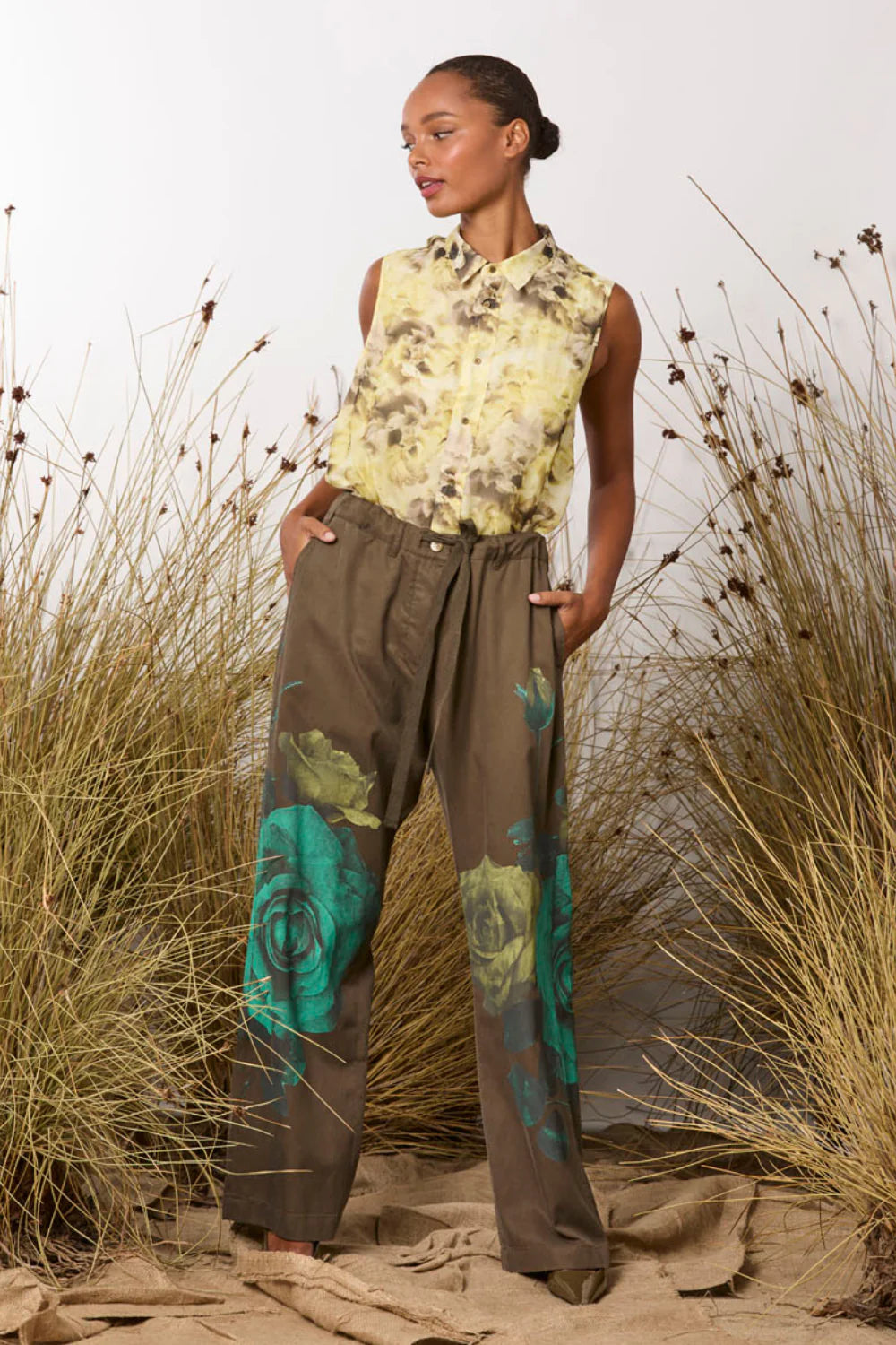 M A Dainty | Camo Roses Pants | Journal